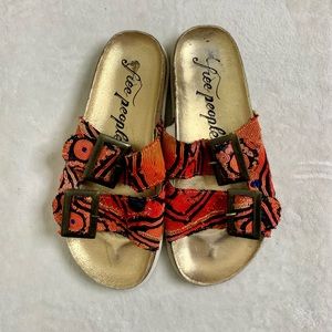 Free People Tapestry Bali Boho Flat Sandal Sz 7